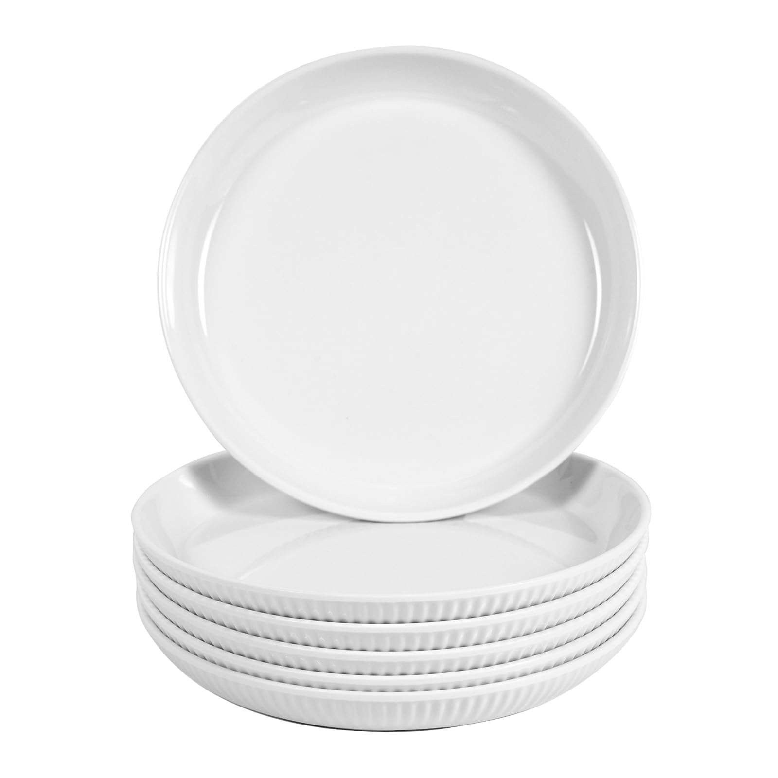 6.5" Stripe Appetizer Plates - 100% Melamine, BPA-Free