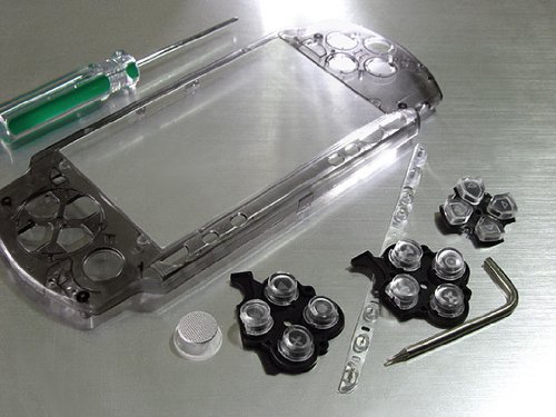 FACE PLATE FOR PSP SLIM *SMOKE BLACK* (XCM PSP CASE MOD)