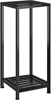 Lilybud Heavy Duty Metal Plant Stand - Indoor Outdoor Wrought Iron Pedestal for Patio Garden Living Room, 200LB Capacity