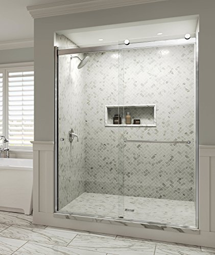 Basco Shower Door RTLH05B5270XPSV Rotolo, 48-1/16-52 in. Wide x 70 in. high, AquaGlideXP Clear