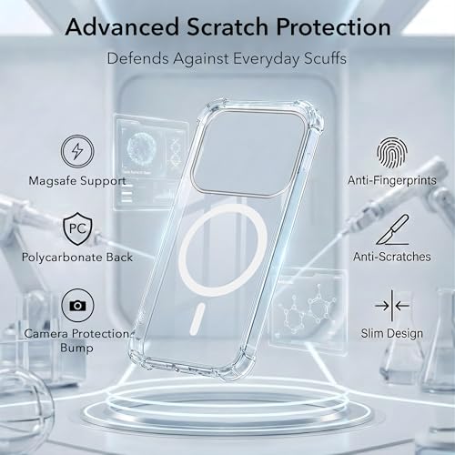 Image of Jkobi Shockproof Crystal-Clear Back Cover for Nothing Phone 4A Pro 5G (Magsafe Wireless Support | Drop & Camera Protection | Hard Polycarbonate)