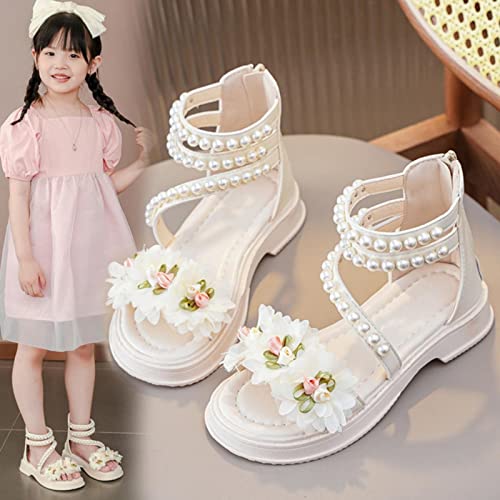 IWIHMIV Toddler Girls Sandals Princess Party Wedding Flower Girls Soft Sole Dress Shoes3