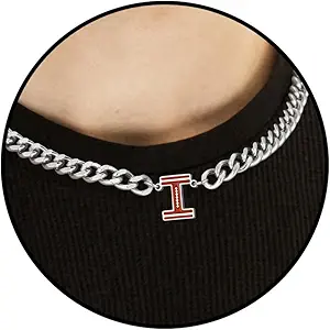 Football Necklaces for Boys Stainless Steel Initial Necklace with Letter A-Z 6.5mm Cuban Chain Gifts for Him Boys Men Teens 16+2 Inches