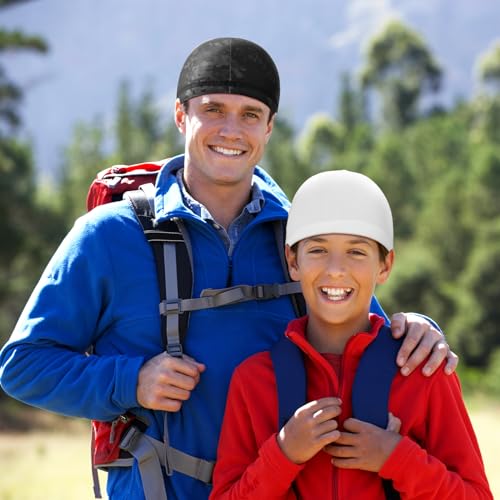 Image of Boao 6 Pieces Cooling Skull Caps Helmet Hard Hat Liner Sweat Wicking Running Beanie Cycling for Men Women