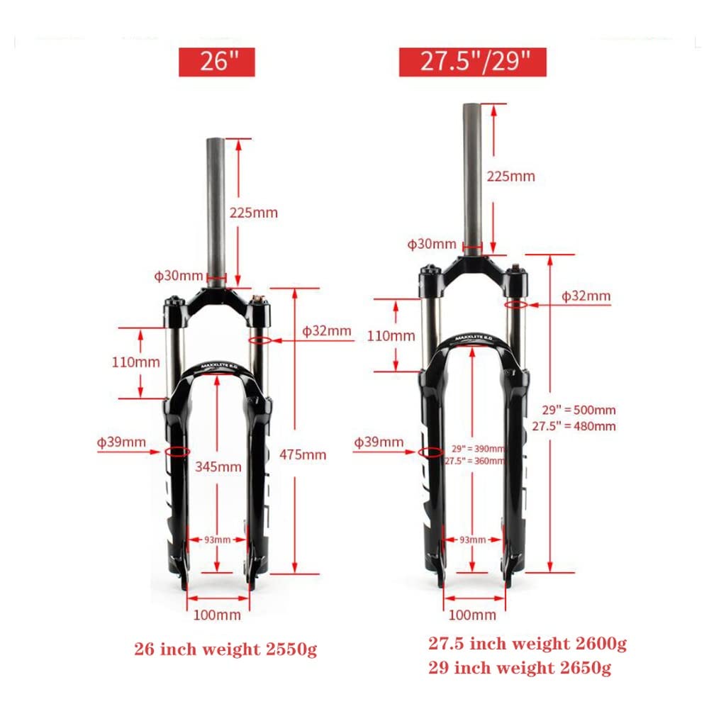 Rower, 26 27 5 29 cali podwójny powietrzny podróżny 100 mm 1 8 prosty przedni widelec rowerowy czerwony