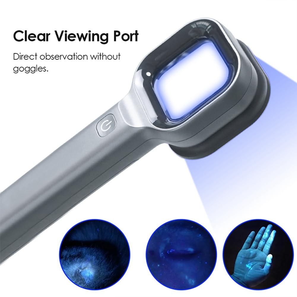 Analizador de Piel con LáMpara de Madera Analizador de Belleza de SalóN PortáTil LáMpara UV DermatologíA de Madera para AnáLisis de Pruebas