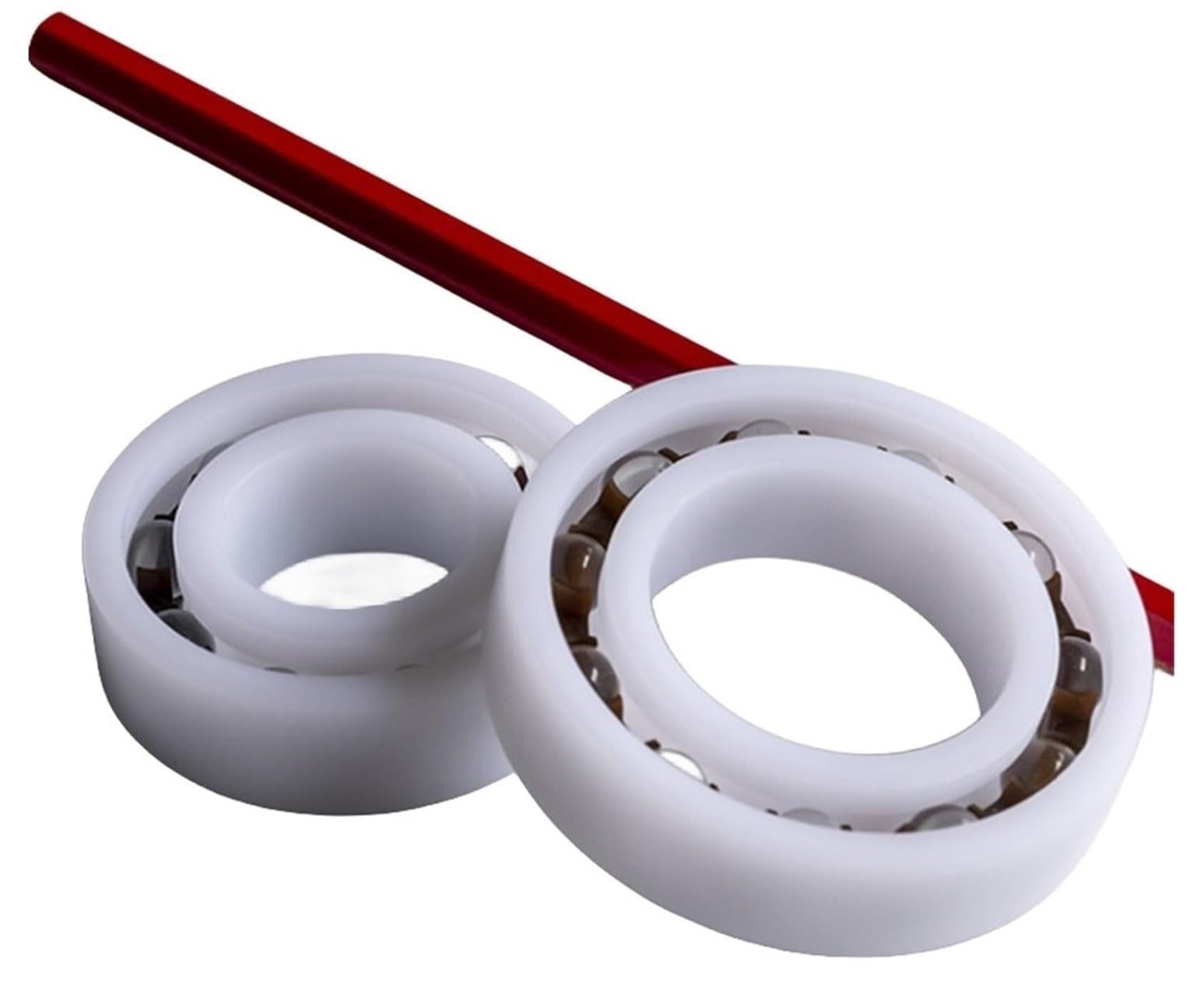 Rodamiento de guía de plástico, 20 Rodamientos De Jaula Nailon Plástico POM 6904 Con Bola Cristal 20x37x9 Mm