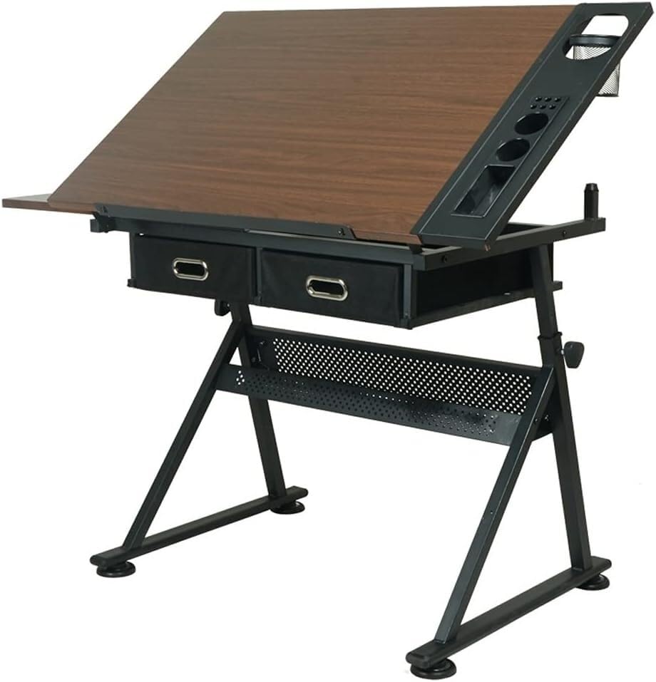Drafting Table,Craft Table Drawing Desk Writing Desk Studio Desk,Sketching Painting Work Station Folding Adjustable