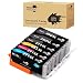 MIROO 5Pack Compatible Ink Cartridge Replacement for Canon PGI-250 CLI-251 XL Use on Canon PIXMA MX922 IP7220 IP8720 IX6820 MG5522 MG5420 MG5422 MG5520 MG5620 MG6320 MG6420 MX722 MG6620 MG7120 Printer