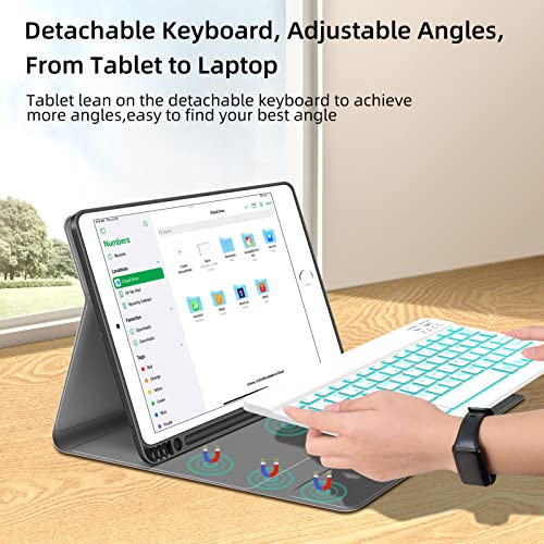 Funda con teclado para iPad 7ª generación perfecta para estudiar y trabajar en cafeterías 2