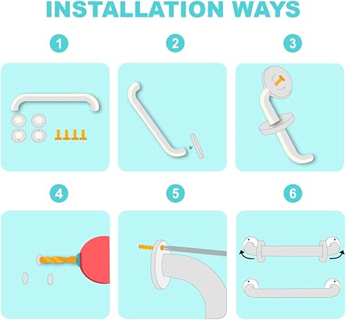 Miniatura 4 de Mango de ducha de 42 pulgadas, agarre suave, barras de agarre de acero inoxidable 304 para bañeras y duchas, barandillas estándar ADA de bronce