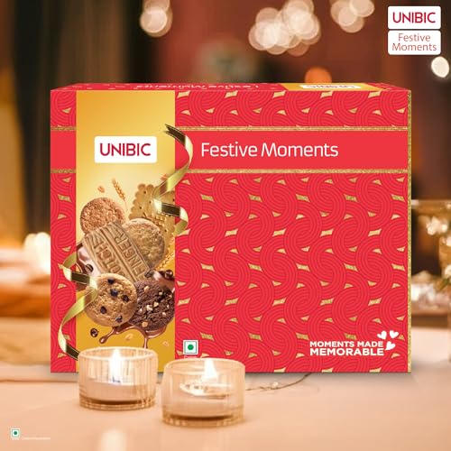 Image of Unibic Festive Moment Cookies,Gift Hamper for Festivals, Sweet Gourmet Delicacies, Corporate Gifting for Employees, Friends and Family,Assorted,500 Gm