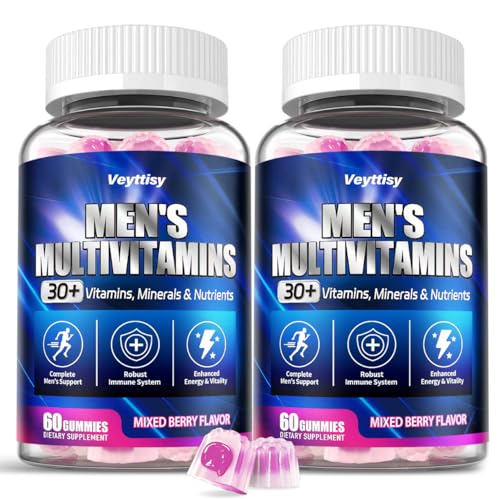 Methylated Multivitamin Gummies for Men - Mens Multivitanins Gummy with Vitamins A C D K E,...