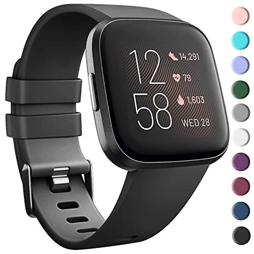 Tobfit Sport Bands Compatible with Versa/Versa Lite/SE, Soft TPU Wristbands Accessories for Women