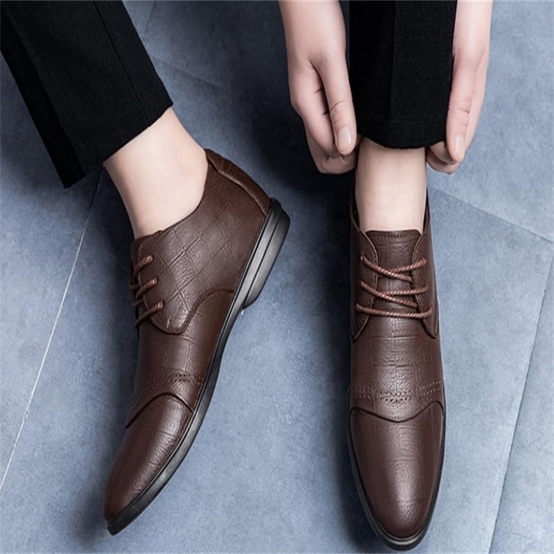Men's Lace-up Casual Shoes Soft-Soled Low-Heeled Oxford Shoes wear-Resistant Comfortable Breathable Round-Toed Work Shoes for Men3