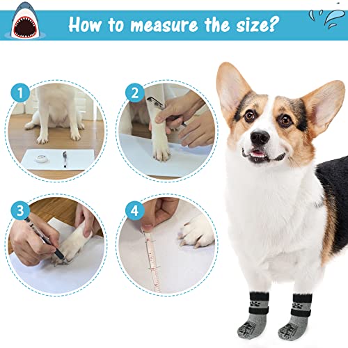 Chaussettes antidérapantes pour chien avec revêtement double face isolant - 5