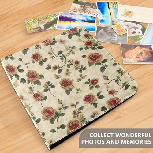 Álbum de Fotos Autoadhesivo DIY Scrapbook Vintage Rosas 3 Anillas, 40 Páginas 8x10 miniatura 5