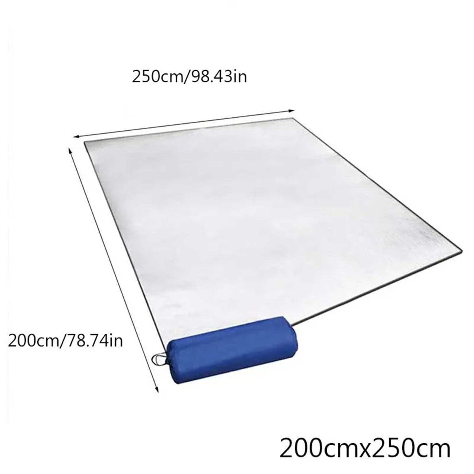 Estera Plateada for Acampar de Dos Caras, Manta Aluminio, Almohadilla Espuma, lámina Aislante, Tienda for Dormir for Exteriores