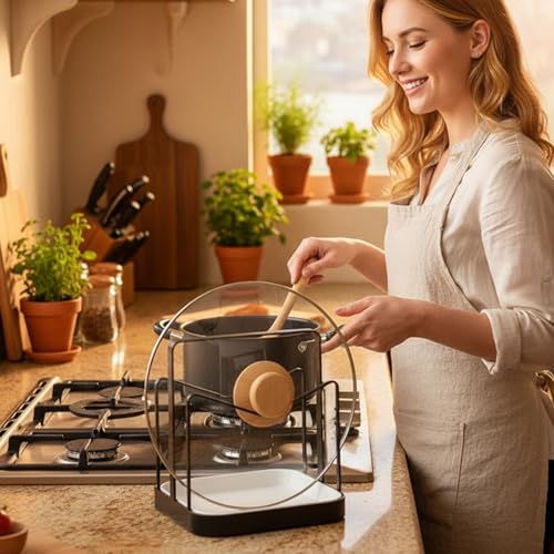 Support de planche à découper et range-couvercle de casserole pour armoire - 3