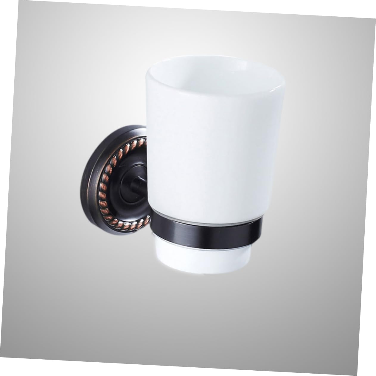 Ciieeo Estantes De Almacenamiento Negros Colgador de Tazas montado en la Pared Cepillo de eléctrico Cepillo de electrico Portavasos de cerámica Porta Vaso para Cepillo de Individual