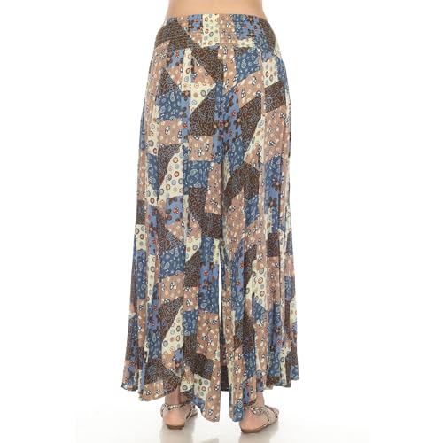 Mushroom Quilt Print Wide Leg Pants3