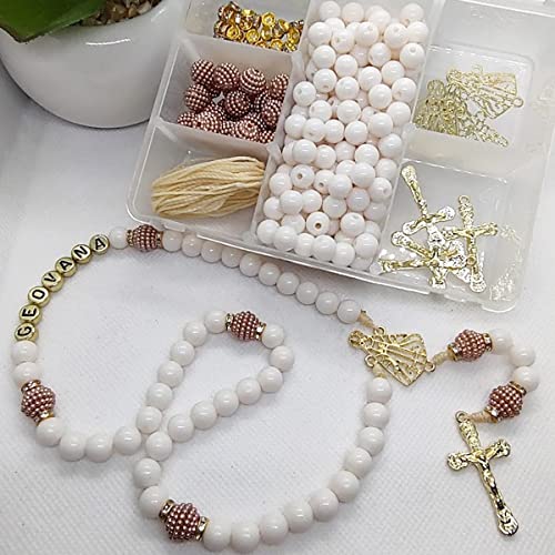 Maleta de Miçanga P/Terço Nossa senhora Aparecida Kit com 4 Terços