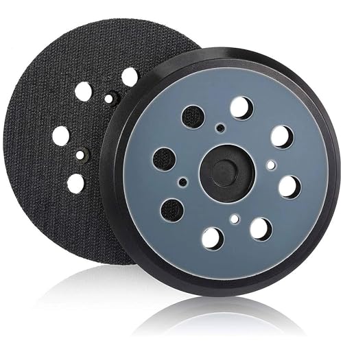 2 Stk Schleifteller 125 mm Klett Schleifteller Exzenterschleifer als Ersatzteil Stützteller Kletthaftteller für MAKITA BO5031 M9204 BO5021 BO5041743081-8 für DeWalt 151281-08 DW4388r 8-Loch