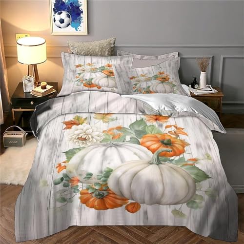 Décoration d'automne parure de lit 140x200 avec housse de couette respirante 3D - 6