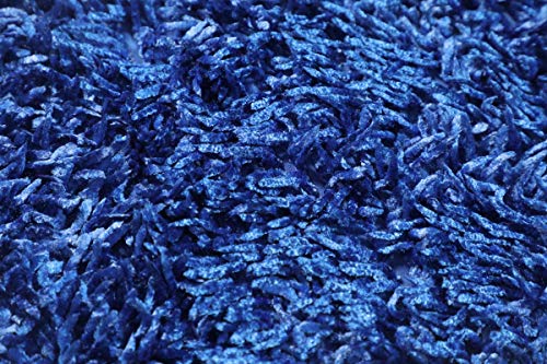Image of CASA-NEST Premium Anti Skid Bath Mat,Super Soft Doormat,Shaggy Microfiber,Washable,Size=16x24 inchColor-Blue