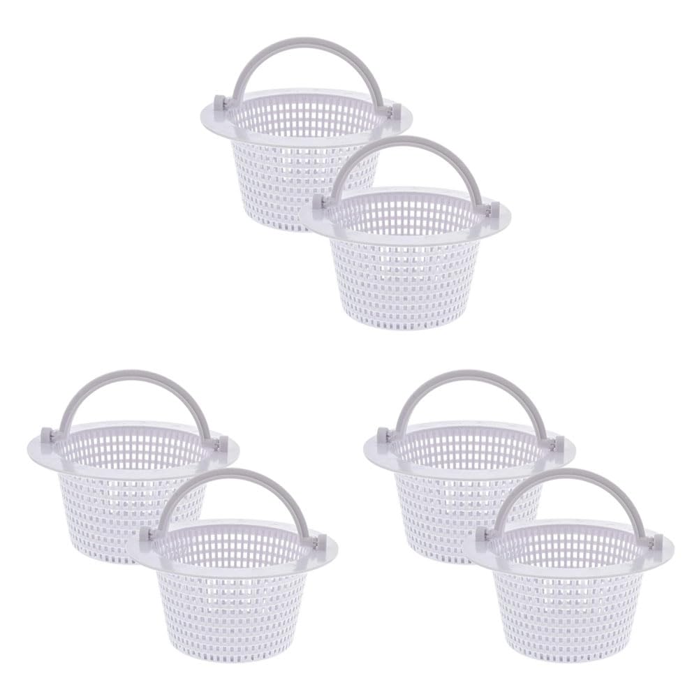 Hndhbfgrt Swimming Pool Skimmer Replacement Basket with Handle, 6 Pack - Above Ground Pool Thru-Wall Skimmer Baskets