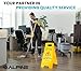 Alpine Caution Wet Floor Signs 5 Pack - 24 Inch, High Visibility Yellow Slippery When Wet Sign - Bilingual Safety Warning Sign to Easily Avoid Slippery Accidents in High Traffic Areas