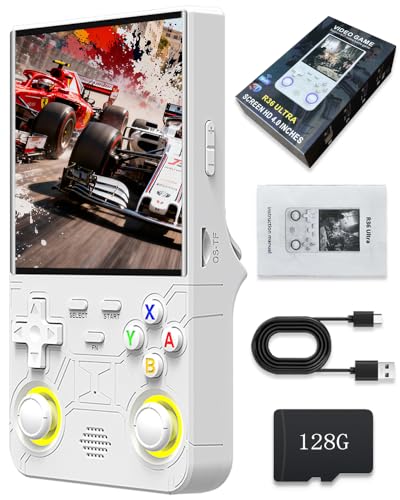 【Laminazione OCA completa e portatile】La console ultraportatile R36 dispone di un display IPS da 4 pollici con laminazione OCA completa e una risoluzione di 720 x 720 pixel. Goditi giochi flessibili con il palmo della mano e portalo facilmente in tasca. Gioca dove e quando vuoi!