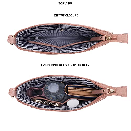 Image of Solene Crossbody Bag Functional Multi Pocket Messenger Purse Top Zip Closure Shoulder Handbag With Adjustable Strap