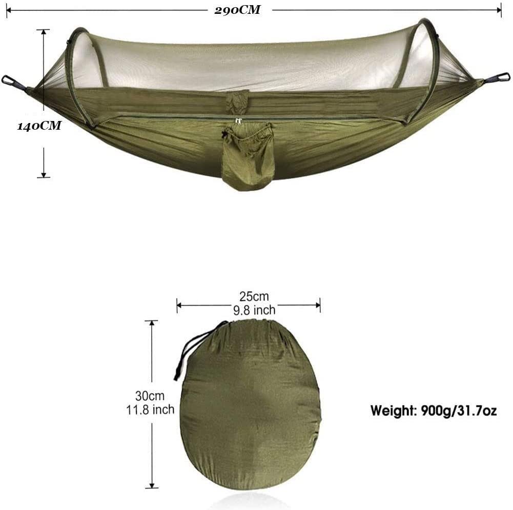Hamac de Camping en Nylon Parachute avec Filet