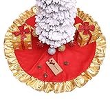 La elegante y lujosa falda de los árboles de Navidad no ocupa el espacio de la habitación y agrega un ambiente navideño a la casa.
