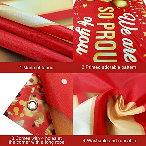 Image of KatchOn, Red We are So Proud of You Banner - XtraLarge, 72x44 Inch | Graduation Banner, Graduation Decorations 2026 | Graduation Backdrop 2026 for Graduation Decorations Class of 2026 Red and Gold