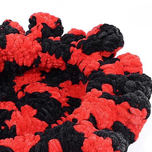 Oversized Handmade Crocheted Hat for Music Festival, Red, Medium, Acrylic, Girls, Women, Female3