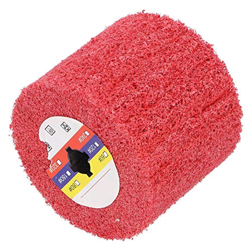 Gavigain 120x100mm Non Woven Abrasive Flap Wheel Wire Drawing Polishing Burnishing Wheel for Polishing, Nylon Polishing Wheel Polishing Machine Burnishing Wheel Polisher Accessory