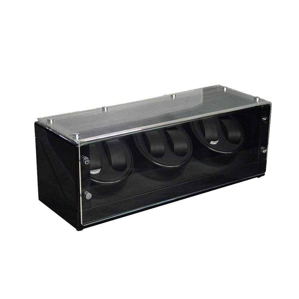 Guarda Winder Automatic 6 a Batteria Orologi silenziosi Orologi Visualizza Scatola di archiviazione Black1