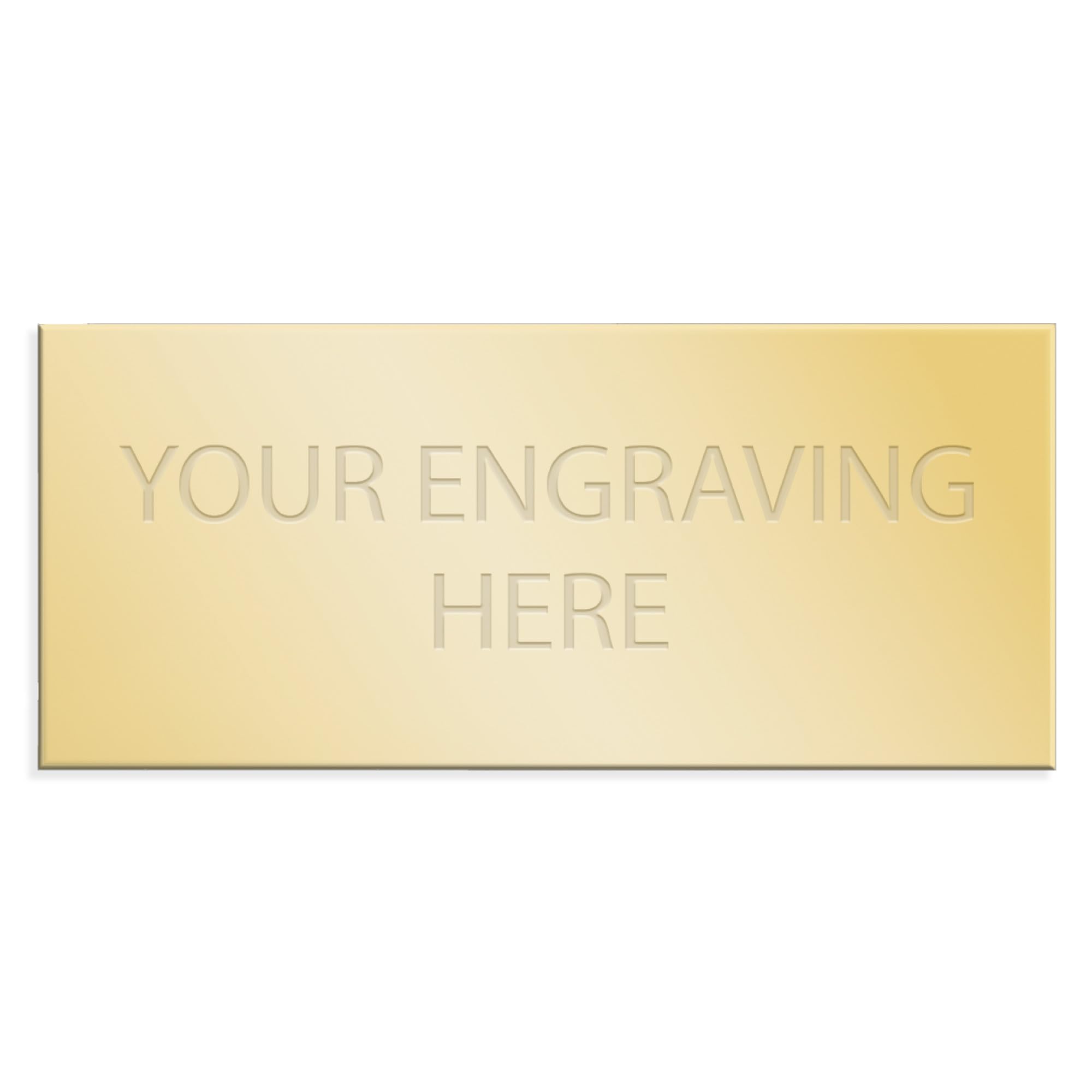 TROPHIESPLUSMEDALS Gold Engraving Plate Square Cut - Self-Adhesive Metal | 73 x 32mm | Trophy & Plaque Personalisation