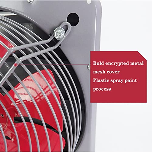 Extractor de ventilación para ventana de pared de 12 pulgadas, potente ventilador para hogar e industrial, 110W, rejilla metálica miniatura 3