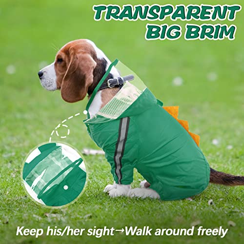 Clear Small Dog Raincoat Jacket Hooded With Reflective Strip, Waterproof Pet Raincoat Slicker Hoodie For Dog With Leash Hole, Lightweight Breathable Pet Rain Poncho Cartoon For Small Dogs Puppies #TOP3