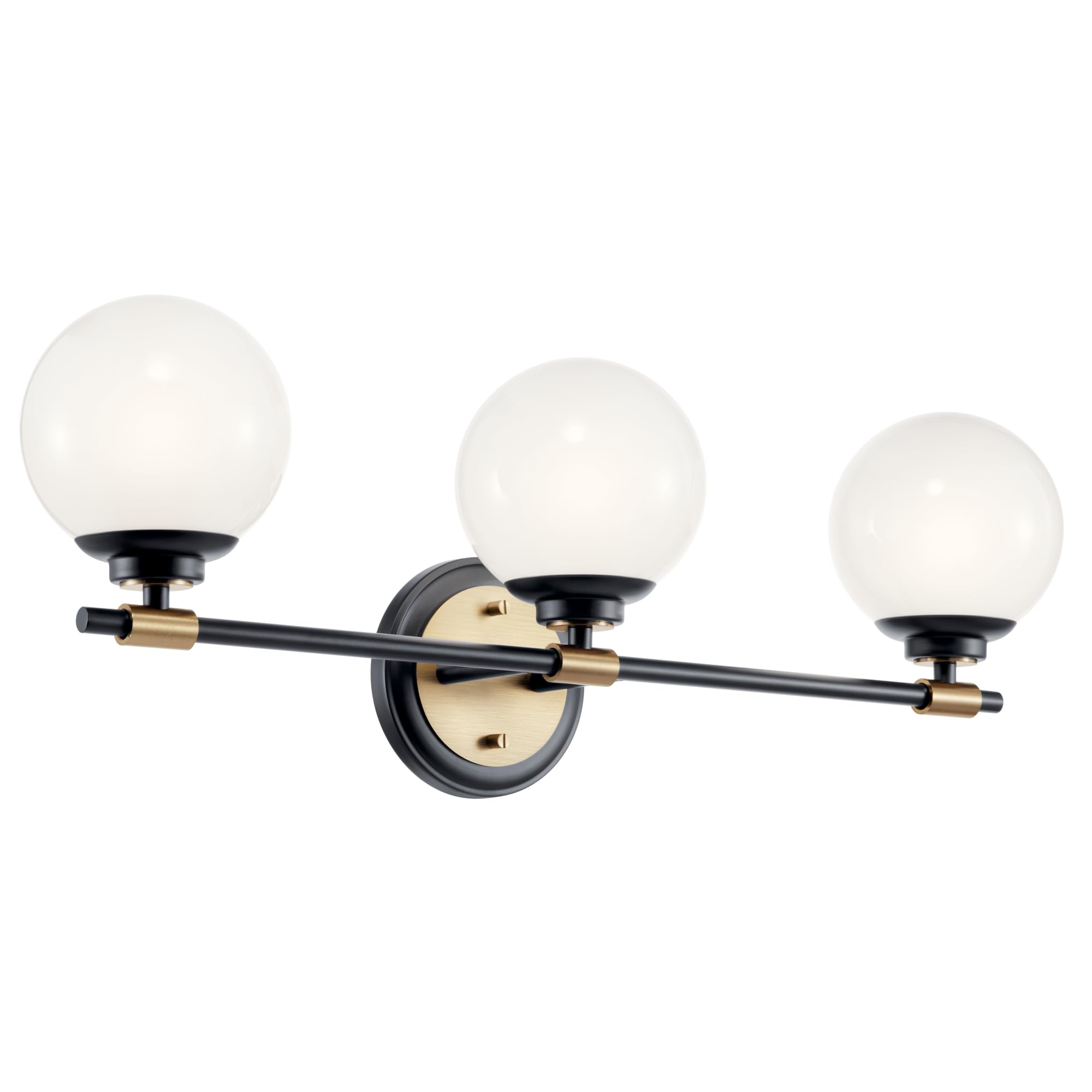 Kichler Benno 3-Light Bathroom Vanity Light, Black