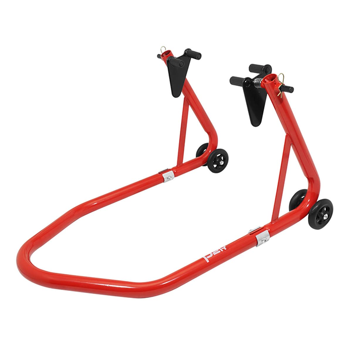 leve-bequille stand moto p2r avant universel acier rouge