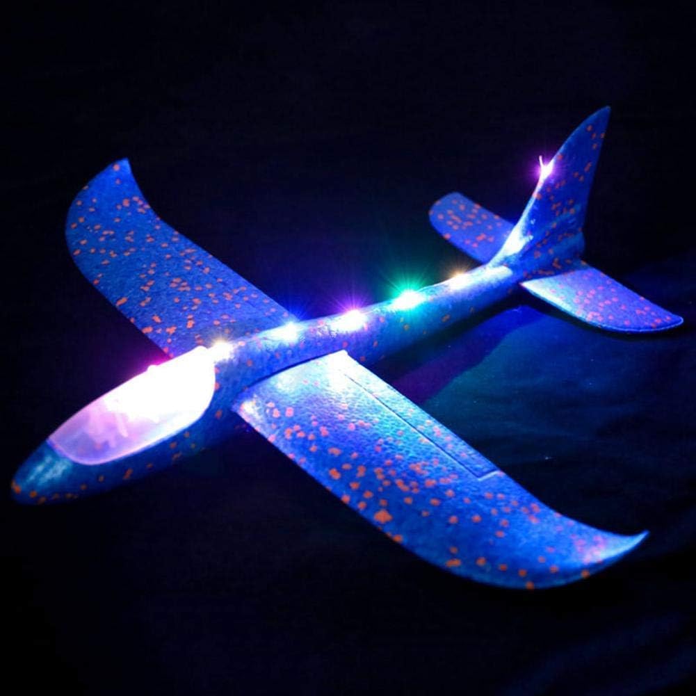 Jiada Airplane Toy, 17.5" Large Throwing Foam Plane, Dual Flight Mode, Aeroplane Gliders, Flying Aircraft, Pack Of 1 - Assorted Colours