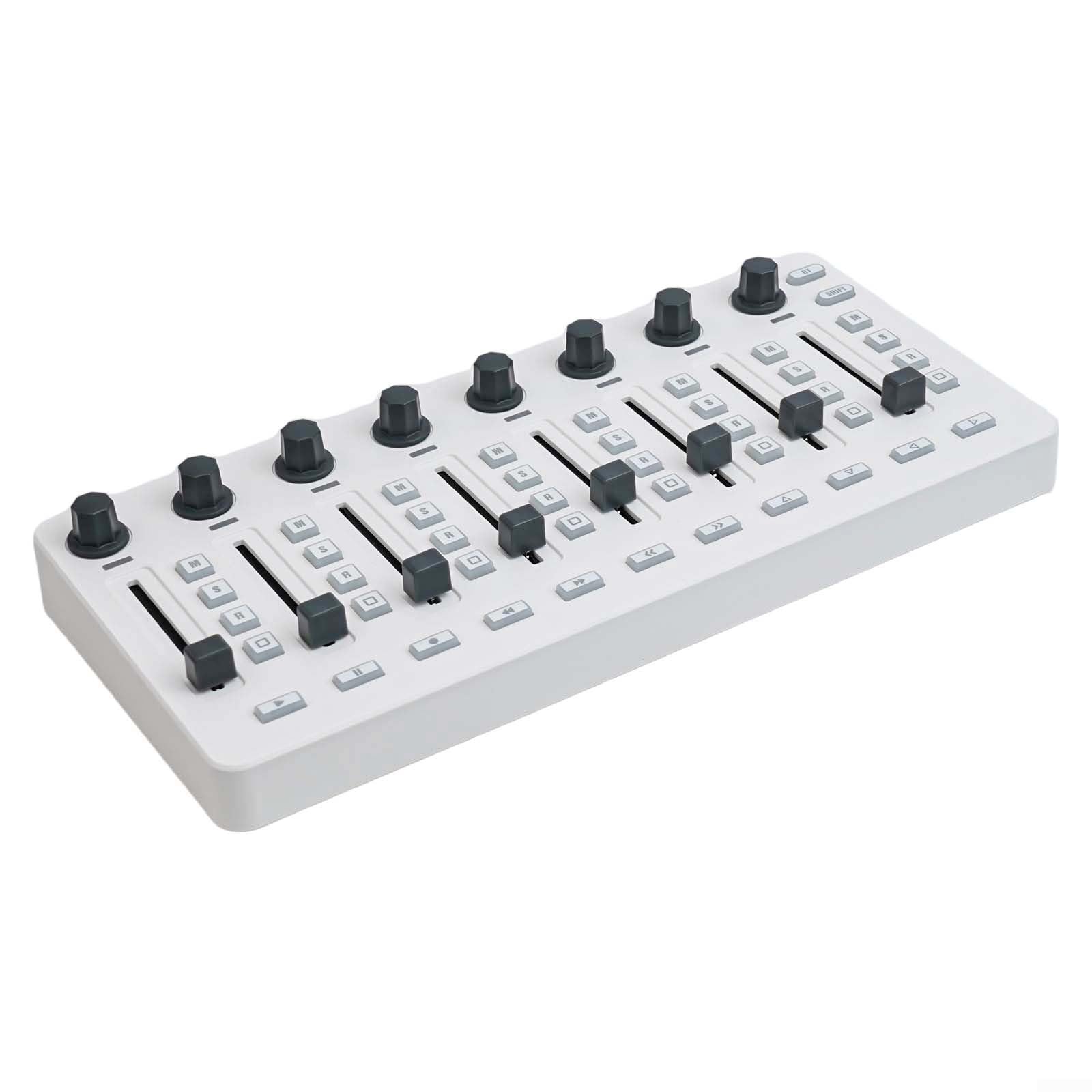 Consola mezcladora inalámbrica para controlador midi con conexión BT - 43 teclas de tambores y perillas para software de producción musical DAW Integración portátil Beat Maker 25.5cm