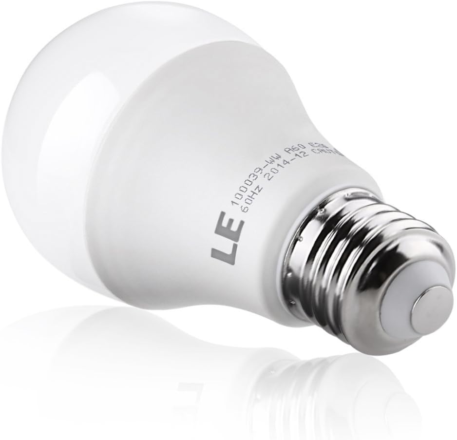 LE 10W A19 E26 LED Light Bulbs, Brightest 60W Incandescent Bulbs Equivalent, 810lm, Warm White, LED Bulbs, Medium Screw, Pack of 5 Units, Not Dimmable