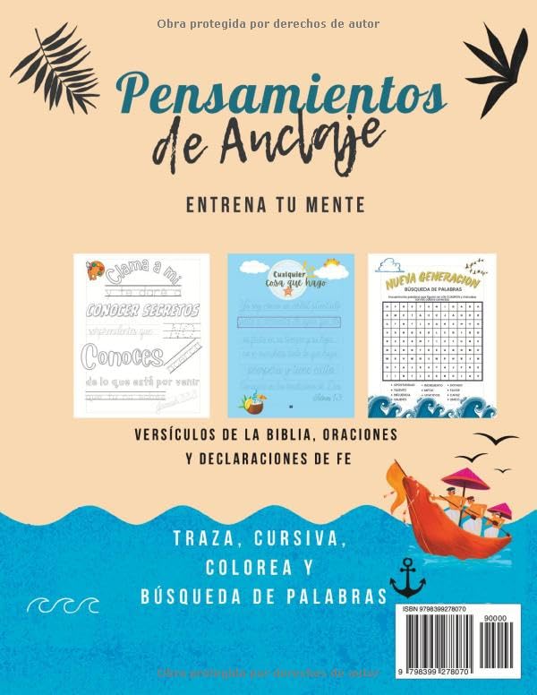 Miniatura 2 de Pensamientos de Anclaje, Libro de Caligrafía y Actividades para Niños a partir de los 4 años Entrena tu mente (Spanish Edition)