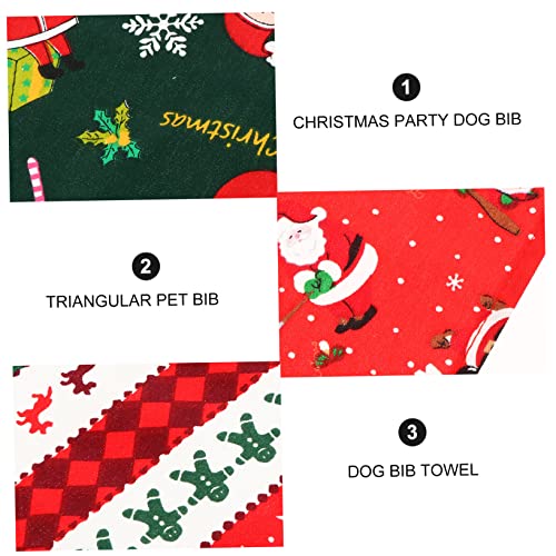 Balacoo 9 Peças Toalha Triângulo Animal De Estimação Bandanas De Cachorro De Natal Babadores De Cach
