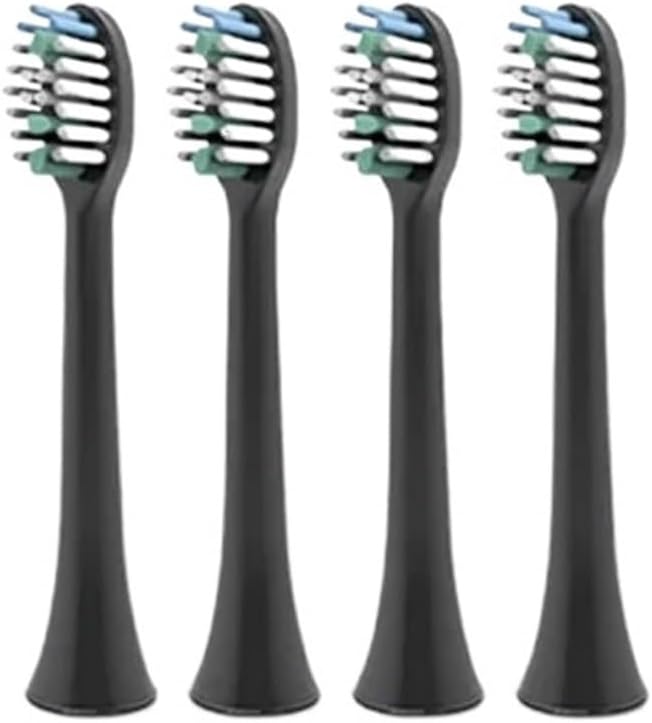 4pc Electric Tooth Brush Head Replacement Compatible for Sarmocare S100 Ultrasonic Sonic Electric Toothbrush Toothbrush Head(Black-4)